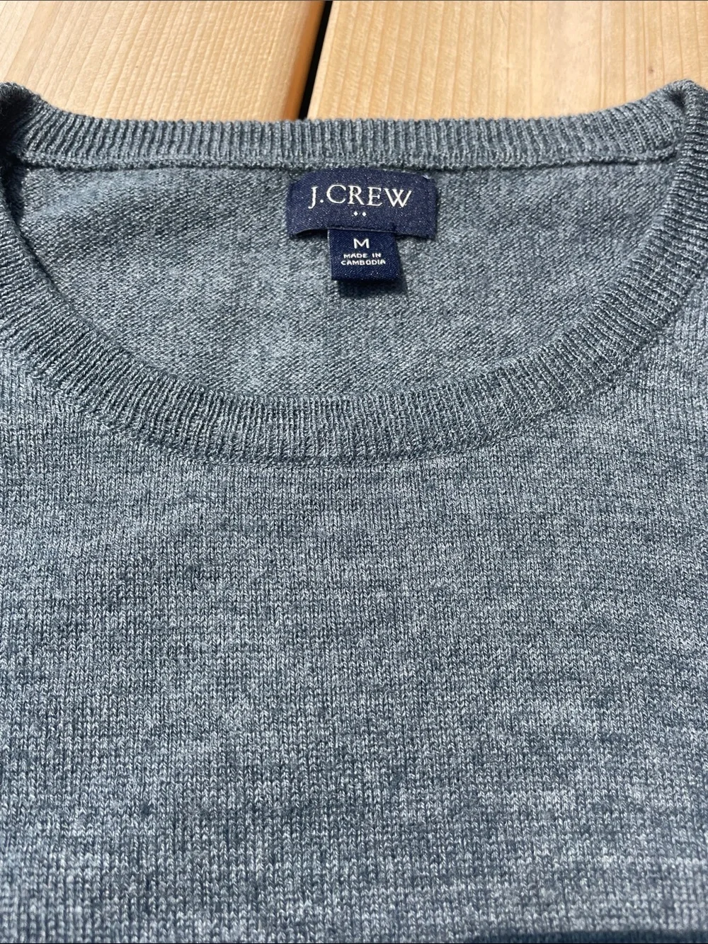 J. Crew Men's Crewneck Sweater in Gray/Blue